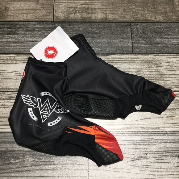 Castelli Cycling Lycra Shoe Cover Men’s M Black USA Made - Picture 2 of 6